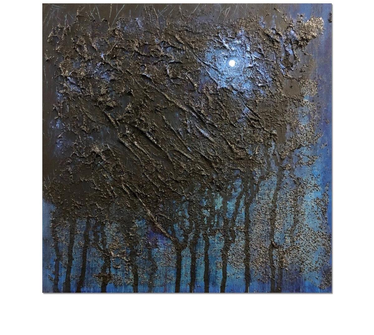 The Blue Moon Wood Art Prints from my Abstract & Impressionistic Art Gallery Collection