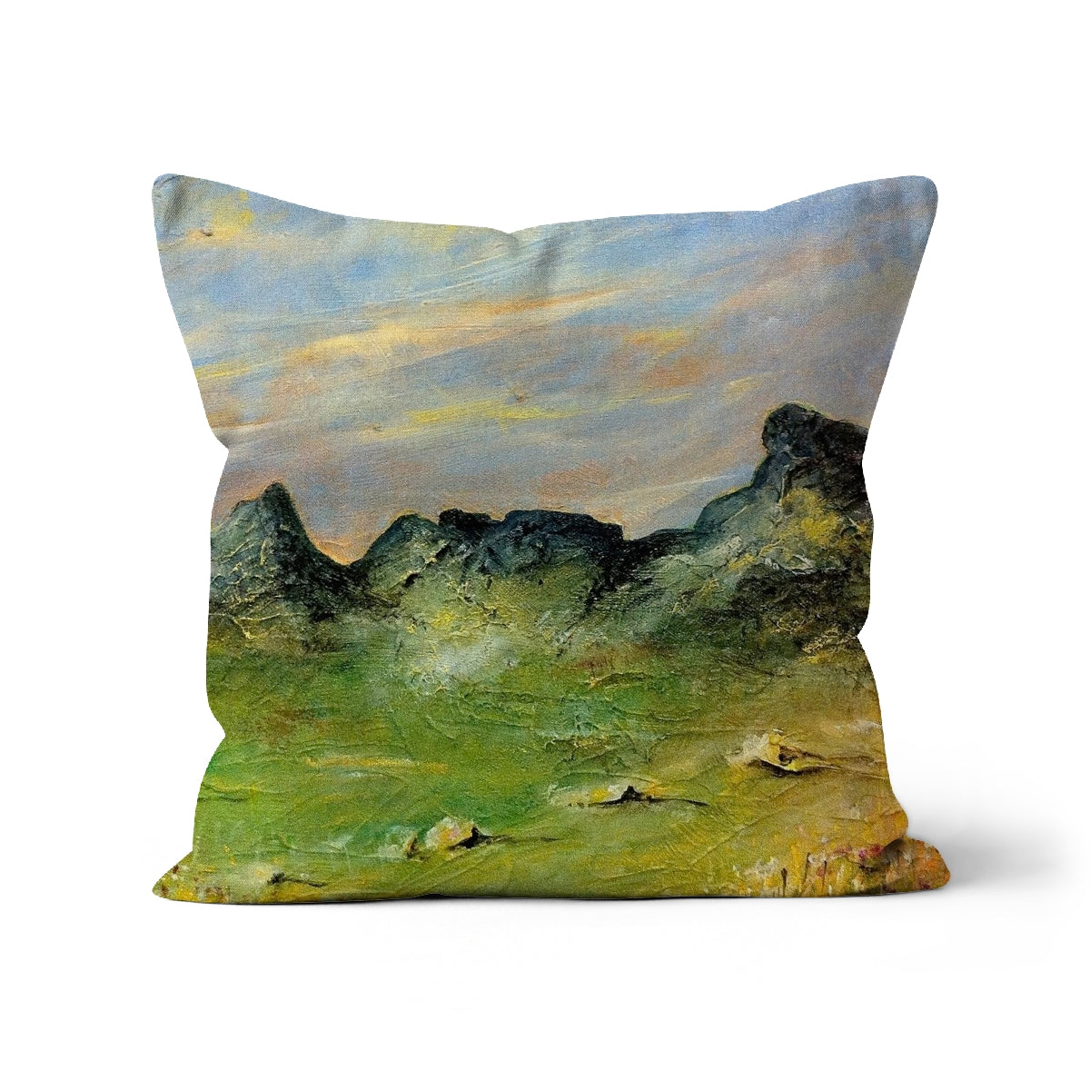 The Cobbler Art Gifts Cushion | Scottish Lochs & Mountains Art Gallery | Paintings, Prints, Homeware and Art Gifts From Scotland By Scottish Artist Kevin Hunter