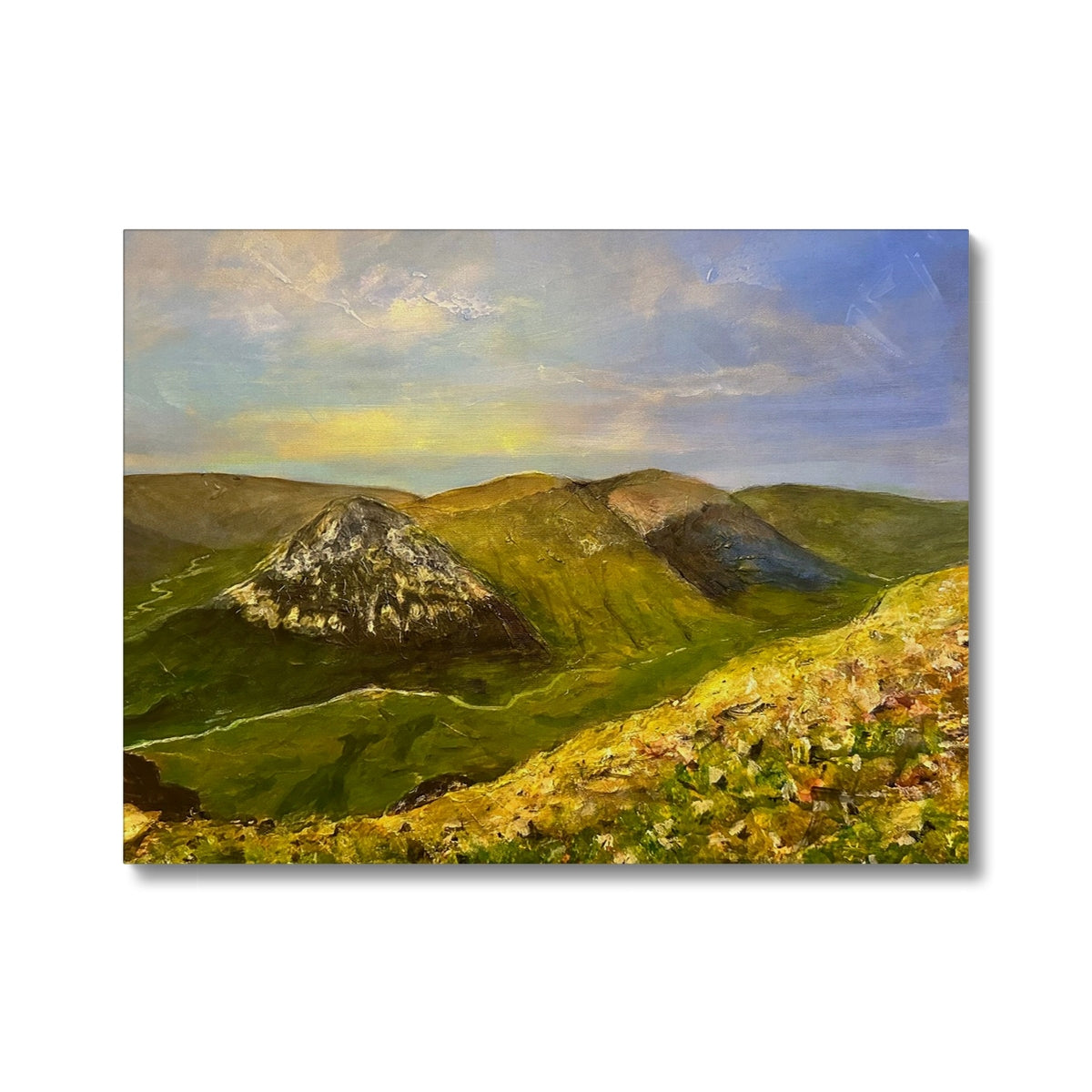 The Devil’s Point From Cairn a Mhaim Canvas | Scottish Lochs & Mountains Art Gallery | Paintings, Prints, Homeware and Art Gifts From Scotland By Scottish Artist Kevin Hunter