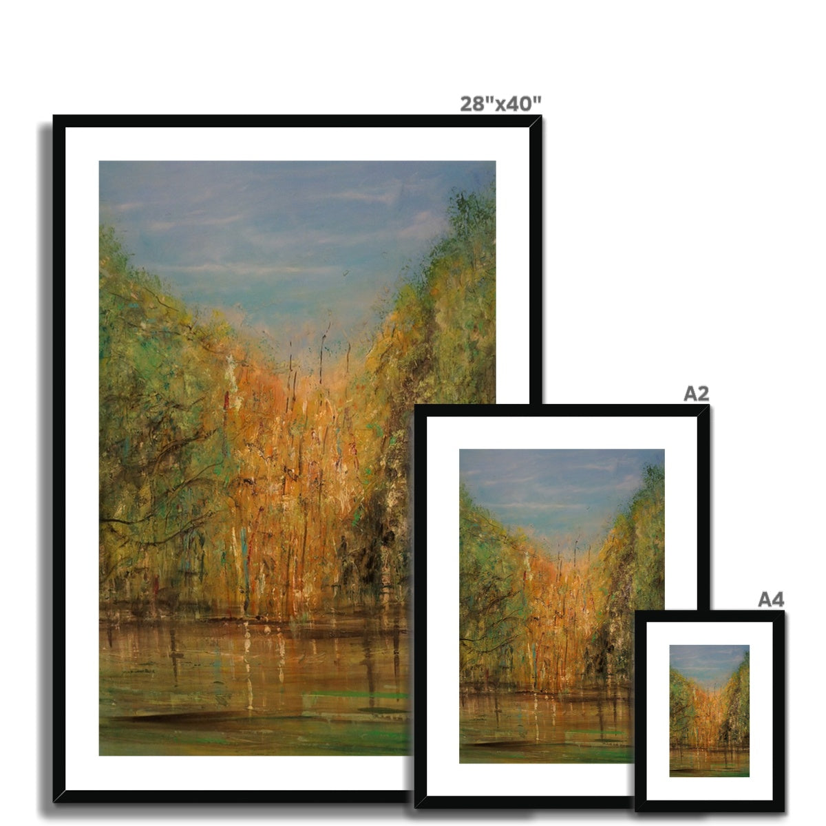 The Hidden Highland Lochan Painting | Framed &amp; Mounted Prints From Scotland