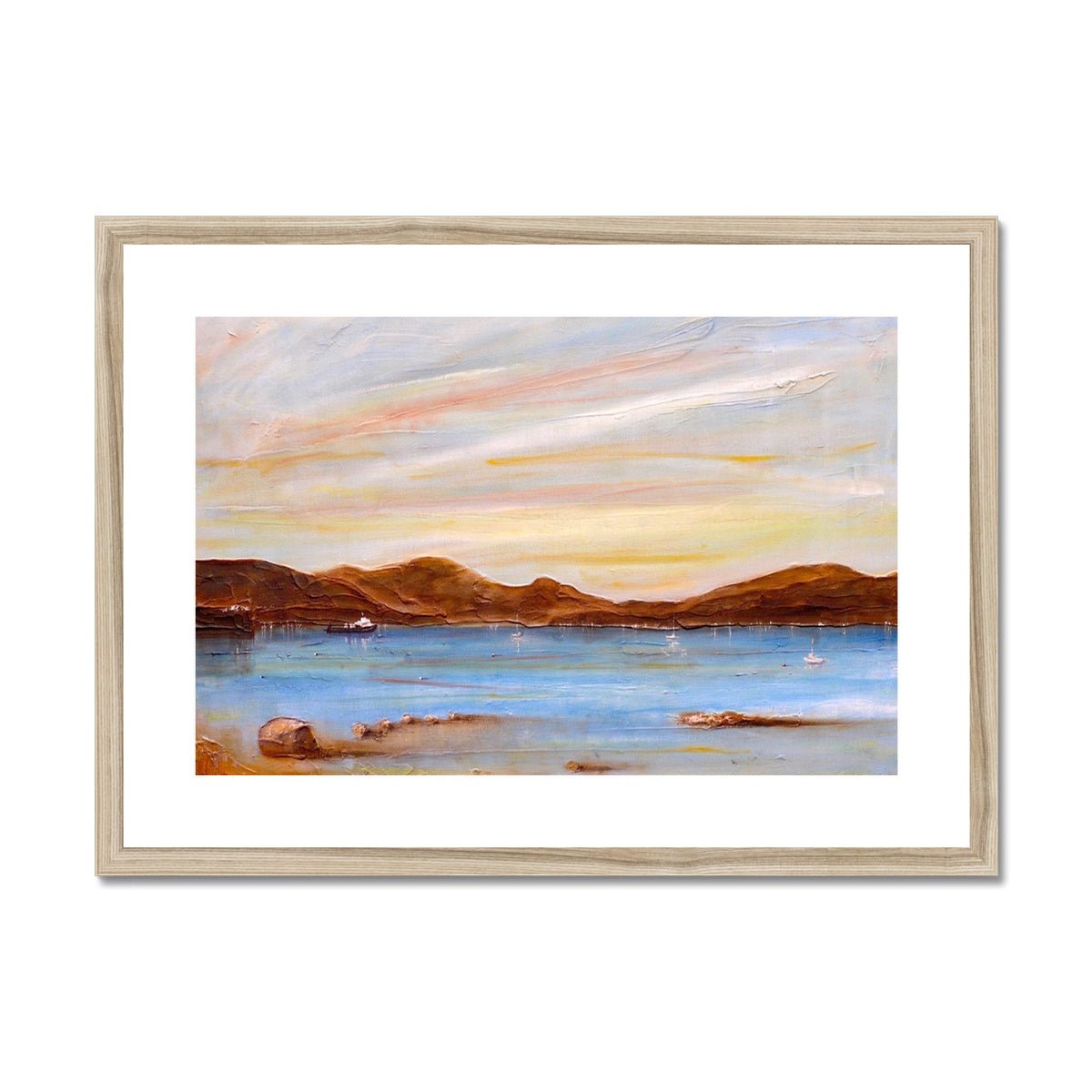 The Last Ferry To Dunoon Painting | Framed & Mounted Prints From Scotland