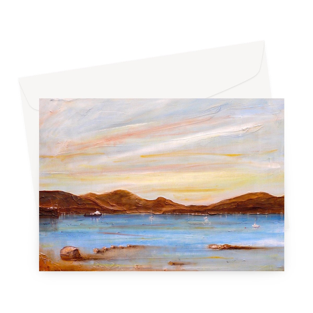 The Last Ferry To Dunoon Scottish Art Gifts Greeting Card