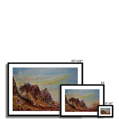 Three Sisters Glencoe Painting | Framed &amp; Mounted Prints From Scotland