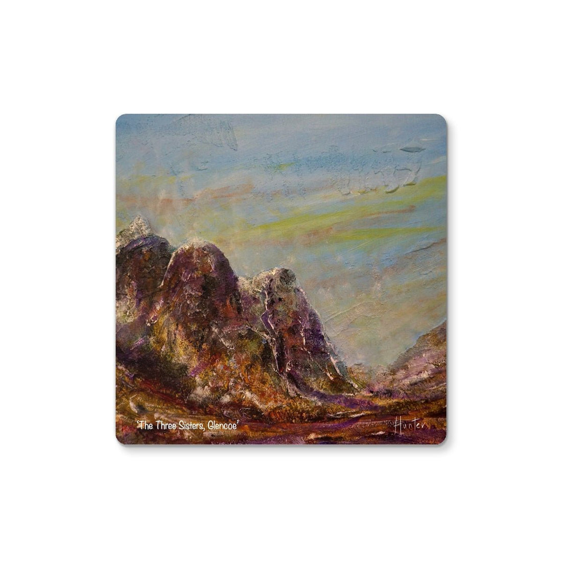 Three Sisters Glencoe | Scottish Art Gifts | Coaster