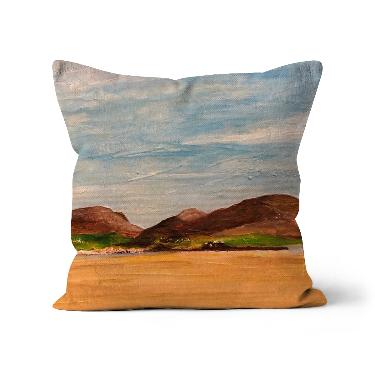 Uig Sands Lewis Art Gifts Cushion | Hebridean Islands Art Gallery | Paintings, Prints, Homeware and Art Gifts From Scotland By Scottish Artist Kevin Hunter