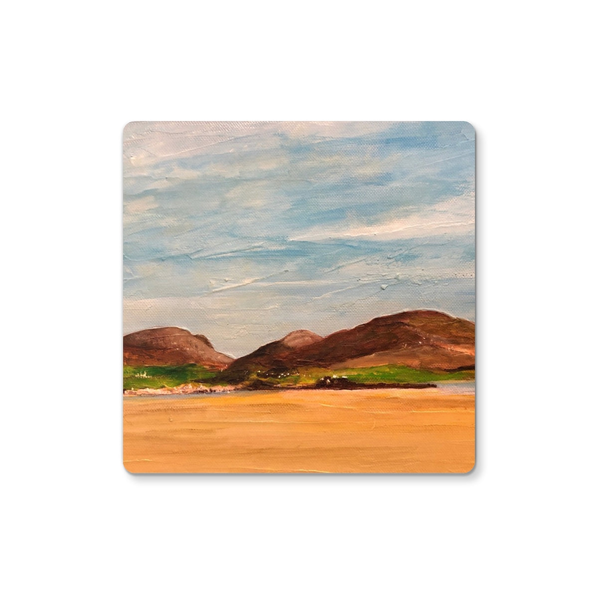 Uig Sands Lewis | Scottish Art Gifts | Coaster | Hebridean Islands Art Gallery | Paintings, Prints, Homeware and Art Gifts From Scotland By Scottish Artist Kevin Hunter