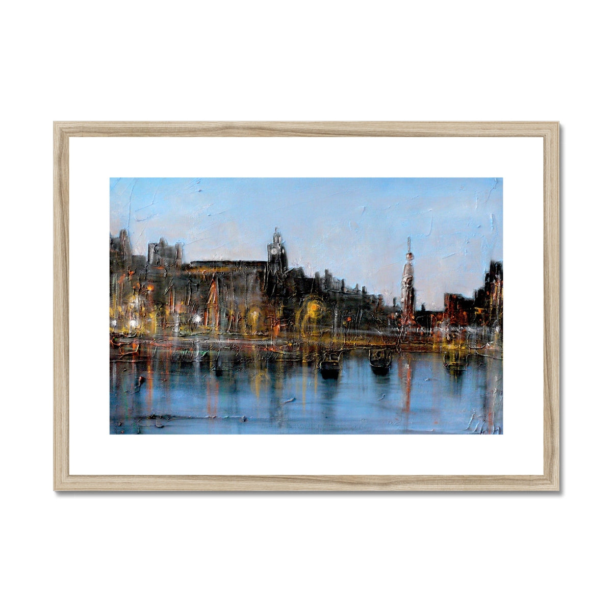 Winter In Amsterdam Painting | Framed & Mounted Prints From Scotland